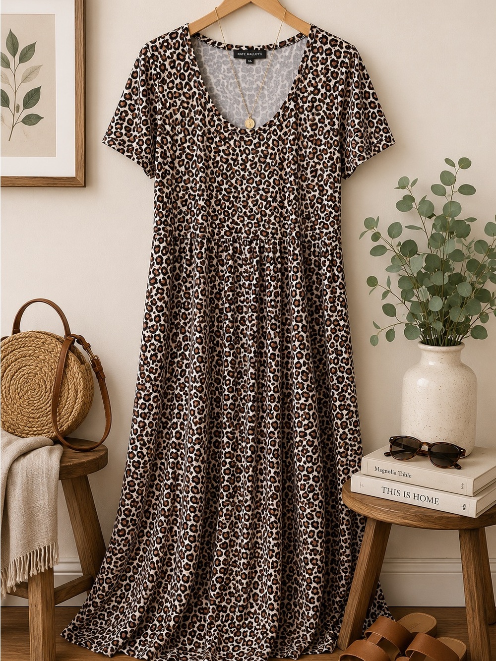 Leopard Print Maxi Dress